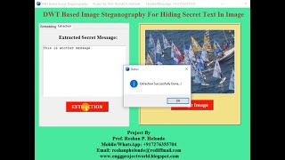 DWT Based Image Steganography Using Python Project With Source Code [upl. by Ibob]