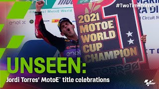 Unseen Jordi Torres MotoE™ title celebrations [upl. by Ymme30]