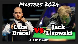 Luca Brecel vs Jack Lisowski  Masters Snooker 2024  First Round Live [upl. by Narej]