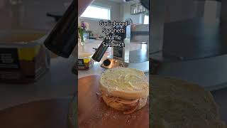 I made a garlic bread spaghetti sandwich in the waffle iron [upl. by Guadalupe408]