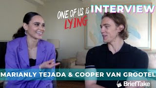 Marianly Tejada amp Cooper van Grootel gush about each other One of Us is Lying interview [upl. by Ehtylb]