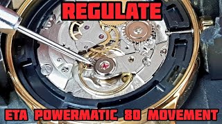 How To Regulate a ETA Powermatic 80 Automatic Movement  SolimBD  Watch Repair Channel [upl. by Ernesto]