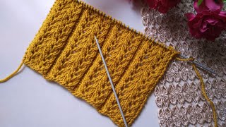 🌟 Élégant comme la dentelleModèle de tricot ajouré saisonnierэлегантный узор летоélégant pattern [upl. by Suedaht]