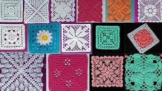 Patrones de Granny Square Cuadrados Carpetas para Realizar proyectosCrochet Projects Patterns [upl. by Muffin105]