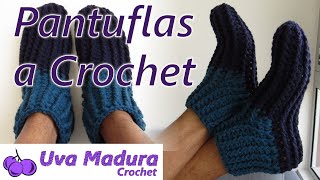 🧦Teje REGALOS ÚTILES PANTUFLAS 👟 BABUCHAS para HOMBRE Tejidas a CROCHET Tutorial paso a paso [upl. by Sabine]