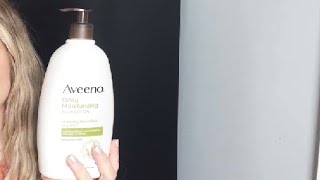 Aveeno Daily Moisturizer Body Lotion For Dry Skin Prebiotic Oat Fragrance Free Review [upl. by Roberts]