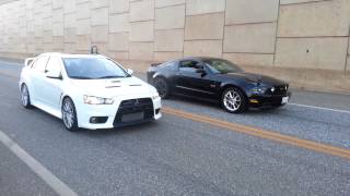 EVO X vs 50 Mustang [upl. by Eissed225]