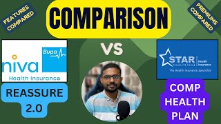 Niva Bupa Reassure 20 vs Star Comprehensive Health Plan  Detailed Comparison amp Benefits Analysis [upl. by Aitan]