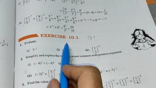 Ex101 Chapter  10 Exponents and Power  Class 8th Maths New Edition [upl. by Brynn296]