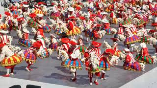 La fête des Vignerons 2019 Cent pour cent et leur faux chevaux matinée VeveySuisse Switzerland [upl. by Faustine463]