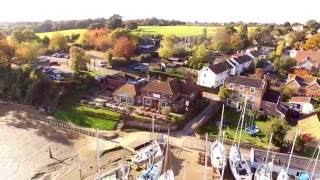 Waldringfield Drone Footage showing The Maybush Inn Waldringfield Sailing Club and Boat Yard [upl. by Eisso559]