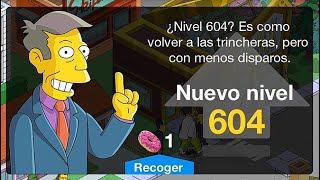 Los Simpson Springfield subida al Nivel 604 con Skinner [upl. by Nwahsel]