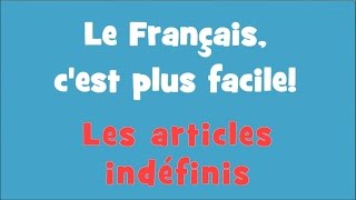 Le Français cest plus facile  101 Les articles indéfinis [upl. by Akierdna730]