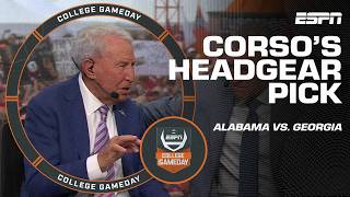 Lee Corsos headgear pick for Alabama vs Georgia with Ms Terry  College GameDay [upl. by Auos426]