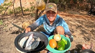 PIRÃO DE TAINHA NO LEITE DE COCO  PESQUEI PREPAREI E COMI   CATCH AND COOK [upl. by Florence987]