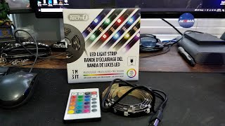 Dollarama led light strip with remoteoverview [upl. by Meurer]