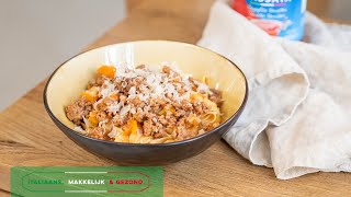 Tagliatelle al ragu bolognese  Italiaans Makkelijk amp Gezond [upl. by Aititel]