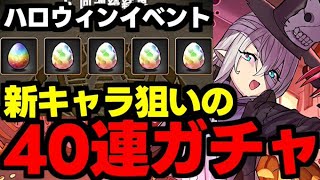 【ガチャ動画】またえぐい引きした…新キャラ狙いのハロウィンイベント40連ガチャ！【パズドラ】 [upl. by Dylane748]