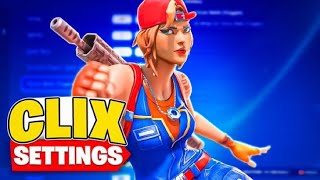 CLIXS NEW UPDATED BEST KEYBOARD amp MOUSE SETTINGS In Fortnite Chapter 5 RESOLUTION  SPECS [upl. by Coffey]