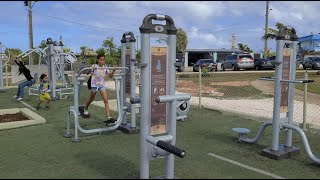 Dededo Mayors Office hosts egg hunt unveils new exercise equipment at Lencho Park [upl. by Ynnaf]