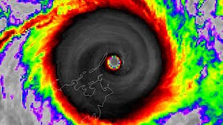 Infrared Satellite Video of Cyclone Monica 2006 [upl. by Wilone]