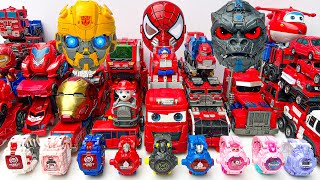 All Transformers KO Robot Watch  Red Color Tobot Carbot Assemble OPTIMUS PRIME Rescue Hero amp Beast [upl. by Wilfreda]