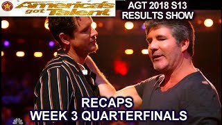 RECAPS QUARTERFINALS Week 3 Simon Cowell Cries About Michael Ketterer Americas Got Talent 2018 AGT [upl. by Nerehs]