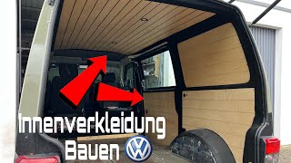 Es wird gemütlich Filz und Innenverkleidung für den VW Bus bauen I VW T4 Camper Umbau Teil 18 [upl. by Imeon]