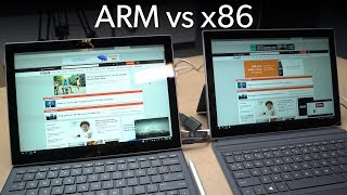 x86 vs ARM Two identical tablets fight it out for Windows 10 supremacy [upl. by Achilles]