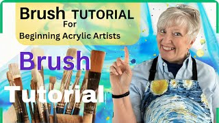 Top acrylic painting brush tutorial  Best brushes for beginners artists review  Joni young art [upl. by Nirrol]