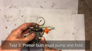 How to do a carburetor pressure test on a Stihl FS90R Trimmer Weedeater [upl. by Yelhs41]