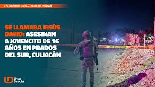 Se llamaba Jesús David Asesinan a jovencito de 16 años en Prados del Sur Culiacán [upl. by Camilo]