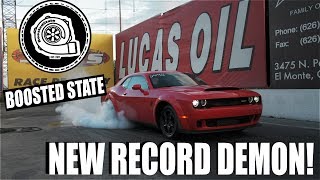 NEW DODGE DEMON OWNER BREAKS RECORD TIME AT IRWINDALE DRAGSTRIP [upl. by Craig402]