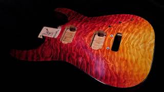 Warmoth Soloist Dragon Breath Part 2 clear coated back from the finishing shop [upl. by Blaze]