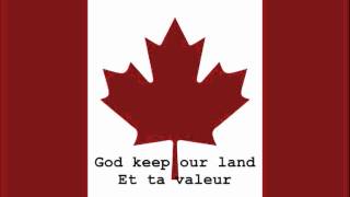 National Anthem of Canada Instrumental with lyrics [upl. by Ahtael]