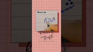 quotShazimquot name in urdu handwriting urducalligraphy nameartvideo ytshortsurdu reshhhdrafts [upl. by Alekat]