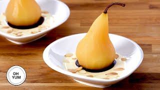 Professional Baker Teaches You How To Make POACHED PEARS [upl. by Mackenzie]