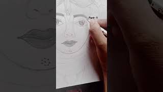 Kanha 💕ji ki out line drawing sketch art 🎨💕 new short video part 1 [upl. by Annekahs916]