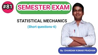 STATISTICAL MECHANICS Short questions6 [upl. by Marlie973]