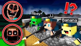 JJ and Mikey and Banana Kid Became FBI and Hunt Scary Mimics in Minecraft  Maizen [upl. by Niuq]