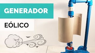 GENERADOR EÓLICO VERTICAL CASERO 💨  Tutorial  Paso Sustentable [upl. by Ailaroc]