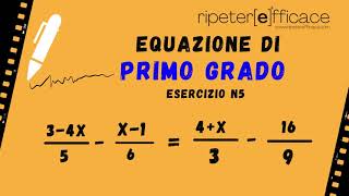 Equazioni di primo grado esercizi svolti  passo passo [upl. by Bushore]