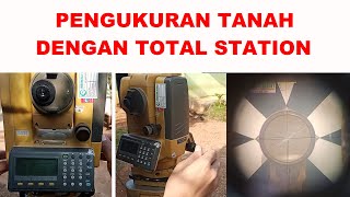 Cara pengukuran topografi dengan metode koordinat dengan total station topcon [upl. by Ginsburg]