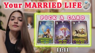 Hindi●😍Your MARRIED LIFE●💰Finances after Marriage●❤️Love●🌈PICK A CARD●♾️TIMELESS Tarot by NAZISH [upl. by Novek764]