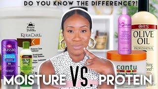 MOISTURE VS PROTEIN  The Benefits amp Differences Reading Product Ingredients  MORE  Relaxed Hair [upl. by Ahsiemaj]