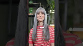 Before amp After Natural Grey Hair Reverse Ombre Service  shorts  Goldwell Education Plus [upl. by Luas]