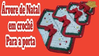 Árvore de Natal em crochê para a porta dicasparaaprodução crochê [upl. by Komsa]