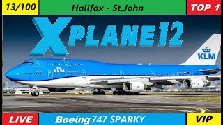 XPLANE 12🔴LIVE ✅13100🛫CYHZCYYT🛬🔴VATSIM🔥✈️B748 SPARKY✈️ Real World Tour [upl. by Atnoid679]