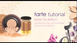 tarte tutorial how to apply Amazonian clay full coverage airbrush powder foundation [upl. by Nethsa]