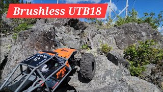 Rhino crawler 40A esc and 1470kv Brushless Outrunner on the UTB18 [upl. by Idarb]